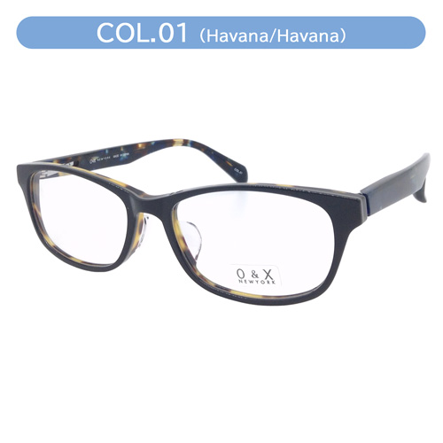 O&X NEW YORK オーアンドエックス メガネ OP-J58 col.01/04/05/06 54mm 日本製 鯖江 ウェリントン 4color
