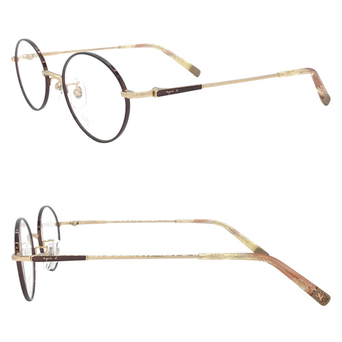 agnes b. アニエスベー メガネ 50-0096 C01/C02/C03 48mm オーバル 3color_4