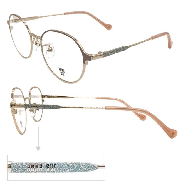 ANNA SUI アナスイ メガネ 60-9033-01/02/03 50mm ラウンド 3color_3