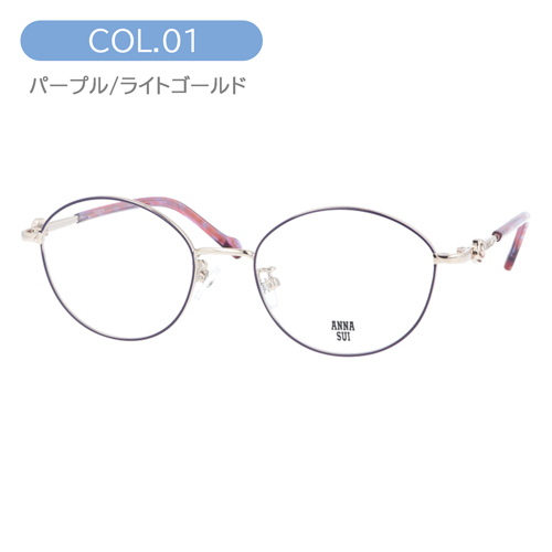 ANNA SUI アナスイ メガネ 60-9035-01/02/03 51mm バラ 薔薇 3color