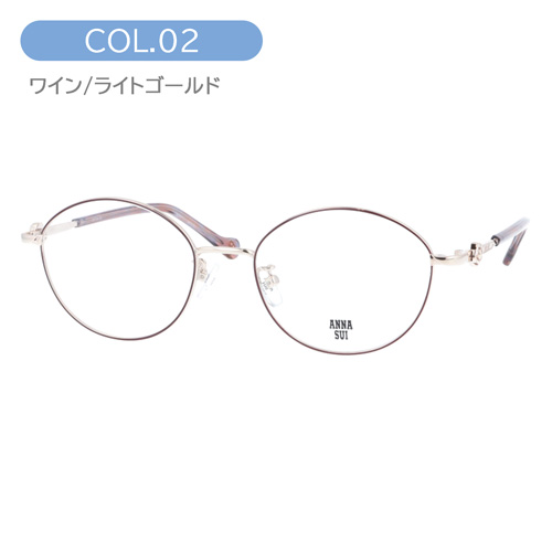 ANNA SUI アナスイ メガネ 60-9035-01/02/03 51mm バラ 薔薇 3color