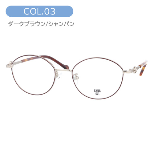 ANNA SUI アナスイ メガネ 60-9035-01/02/03 51mm バラ 薔薇 3color