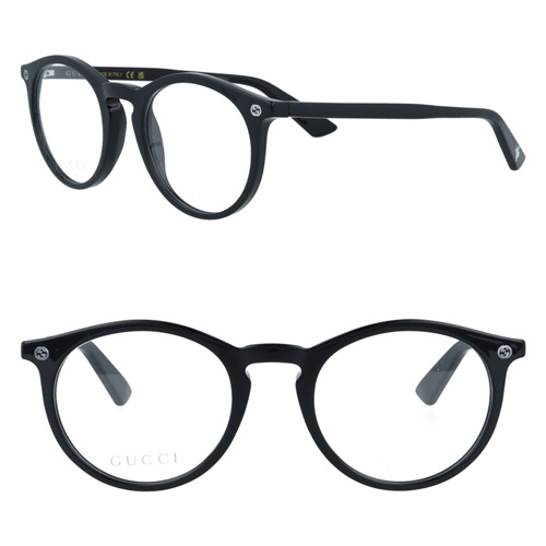 GUCCI グッチ メガネ GG0121O col.001/002 49mm 正規販売認定店 レンズ付き レンズセット 調光/薄型非球面クリアレンズセット 度なし/度あり
