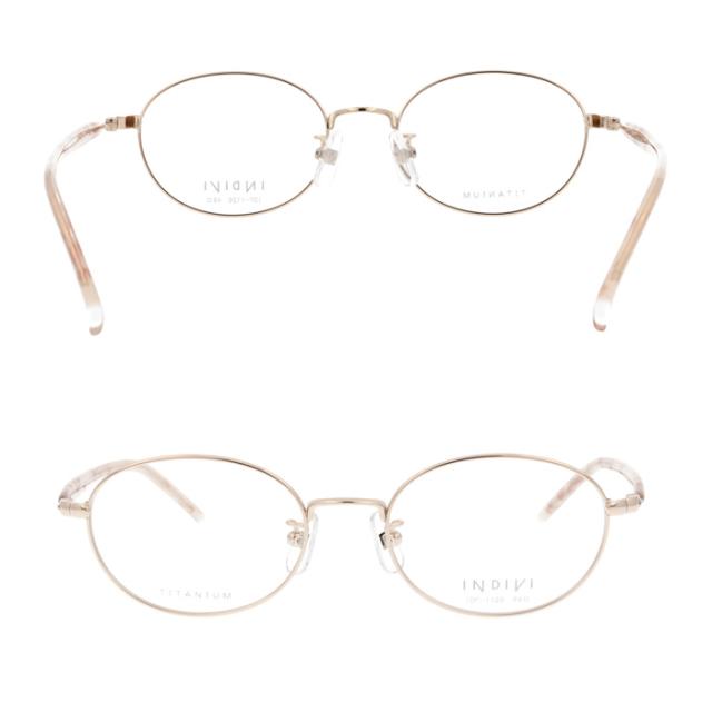 INDIVI インディヴィ メガネ IDF-1126 col.1/3/4 49mm  レンズ付き レンズセット 調光レンズ 薄型非球面 遠近両用 伊達メガネ 度なし 度付き チタン オーバル