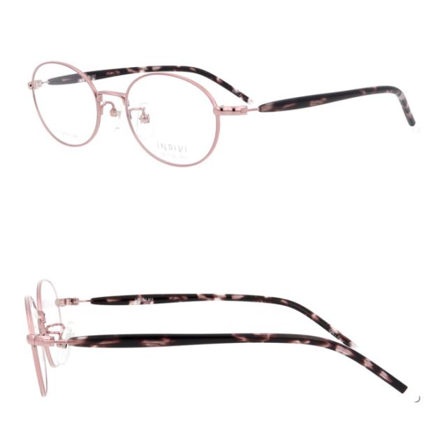 INDIVI インディヴィ メガネ IDF-1126 col.1/3/4 49mm  レンズ付き レンズセット 調光レンズ 薄型非球面 遠近両用 伊達メガネ 度なし 度付き チタン オーバル