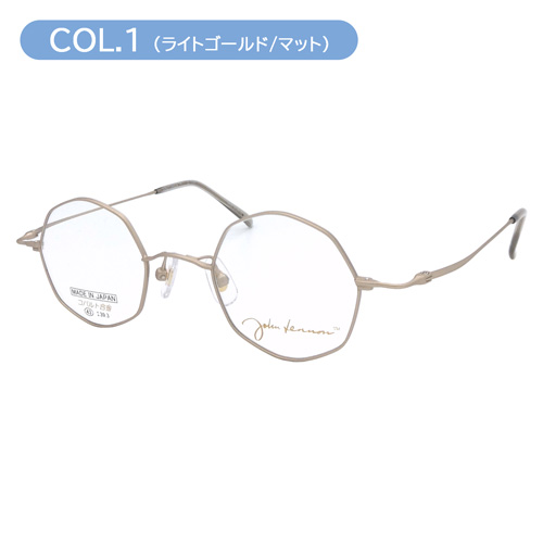 John Lennon ジョンレノン メガネ JL-1097 col.1/2/3/4 43mm 日本製 コバルト合金 丸メガネ 4color
