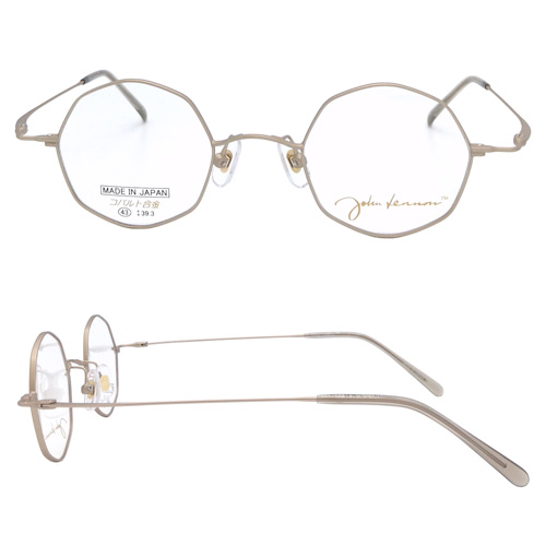 John Lennon ジョンレノン メガネ JL-1097 col.1/2/3/4 43mm 日本製 コバルト合金 丸メガネ 4color