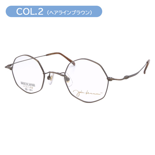 John Lennon ジョンレノン メガネ JL-1097 col.1/2/3/4 43mm 日本製 コバルト合金 丸メガネ 4color