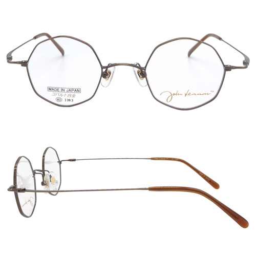 John Lennon ジョンレノン メガネ JL-1097 col.1/2/3/4 43mm 日本製 コバルト合金 丸メガネ 4color