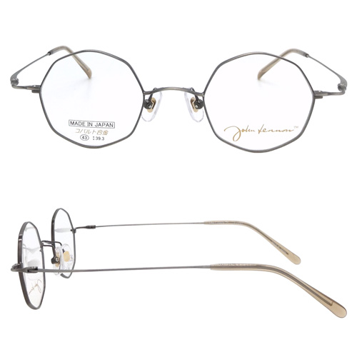John Lennon ジョンレノン メガネ JL-1097 col.1/2/3/4 43mm 日本製 コバルト合金 丸メガネ 4color