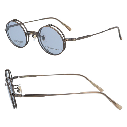 John Lennon ジョンレノン 跳ね上げサングラス メガネ JL-1111 col.1/2/3/4 43mm 日本製 複式 丸めがね 紫外線 UVカット 4color