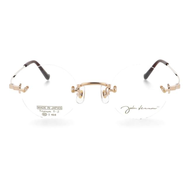 John Lennon ジョンレノン メガネ JL-1127 col.1/2/3/4 43mm 日本製 TITANIUM 丸メガネ 4color