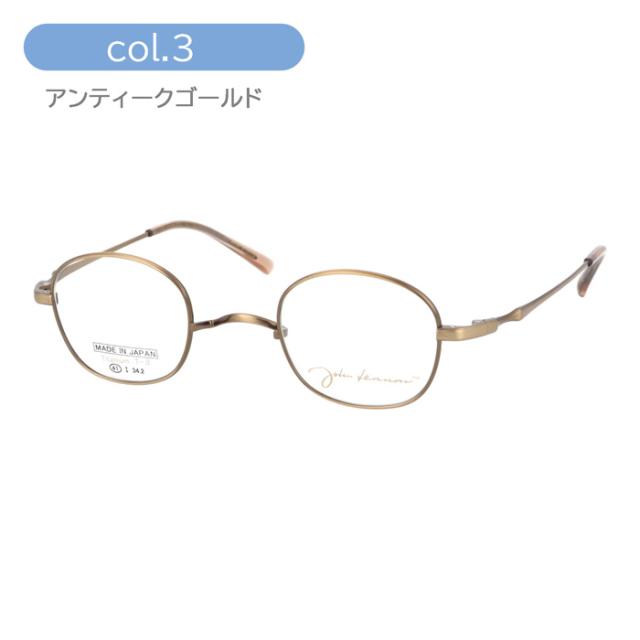 John Lennon ジョンレノン メガネ JL-1132 col.1/2/3/4 41mm 日本製 TITANIUM 丸メガネ 4color