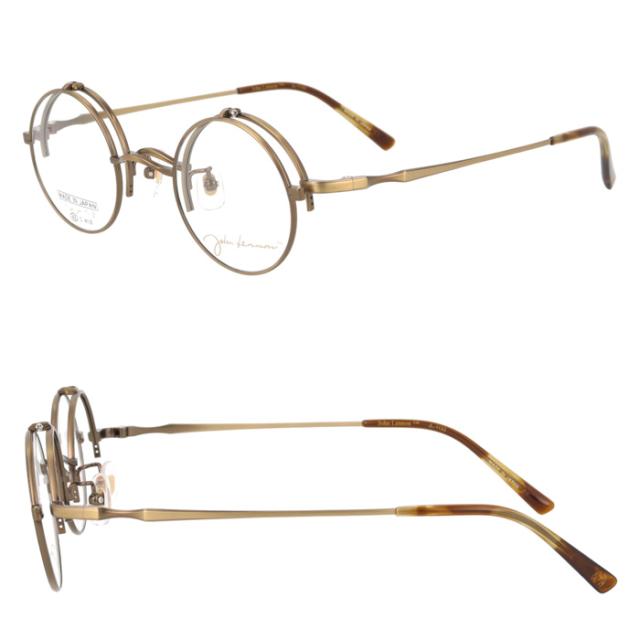 John Lennon ジョンレノン 跳ね上げメガネ JL-1133 col.1/2/3/4 42mm 日本製 TITANIUM 丸メガネ 4color