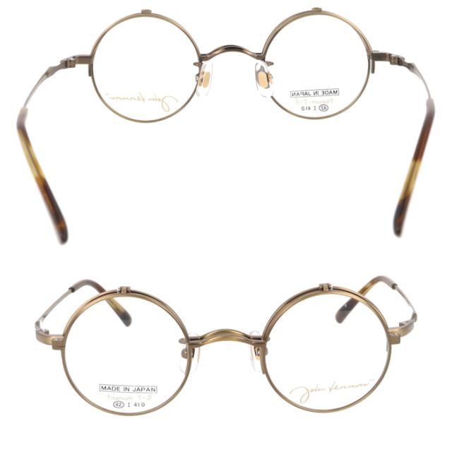 John Lennon ジョンレノン 跳ね上げメガネ JL-1133 col.1/2/3/4 42mm 日本製 TITANIUM 丸メガネ 4color