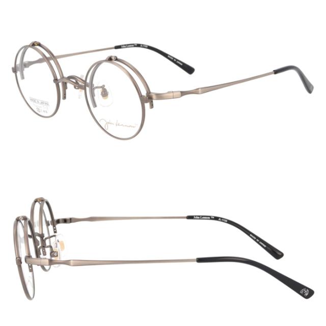 John Lennon ジョンレノン 跳ね上げメガネ JL-1133 col.1/2/3/4 42mm 日本製 TITANIUM 丸メガネ 4color
