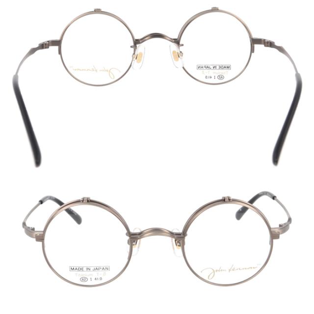 John Lennon ジョンレノン 跳ね上げメガネ JL-1133 col.1/2/3/4 42mm 日本製 TITANIUM 丸メガネ 4color