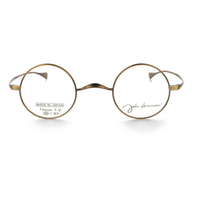 John Lennon ジョンレノン メガネ JL-A105 col.1/2/3/4 39mm 日本製 TITANIUM 丸メガネ 4color