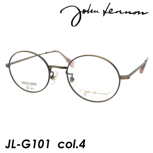 John Lennon ジョンレノン メガネ JL-G101 col.4 50mm 日本製 TITANIUM 丸メガネ ラウンド オーバル アンティーク