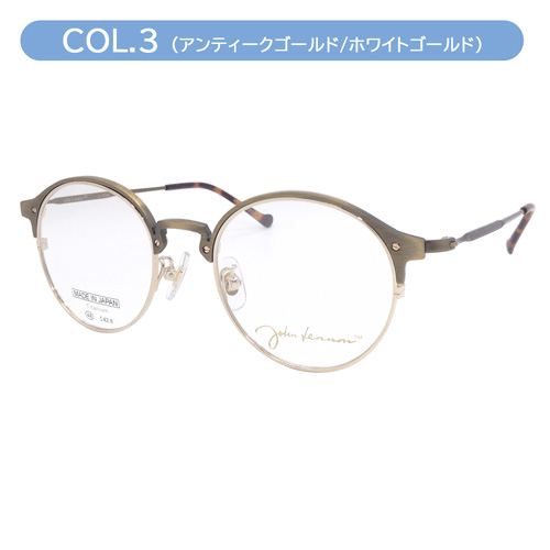 John Lennon ジョンレノン メガネ JL-P305 col.1/2/3/4 48mm 日本製 TITANIUM 丸メガネ 4color