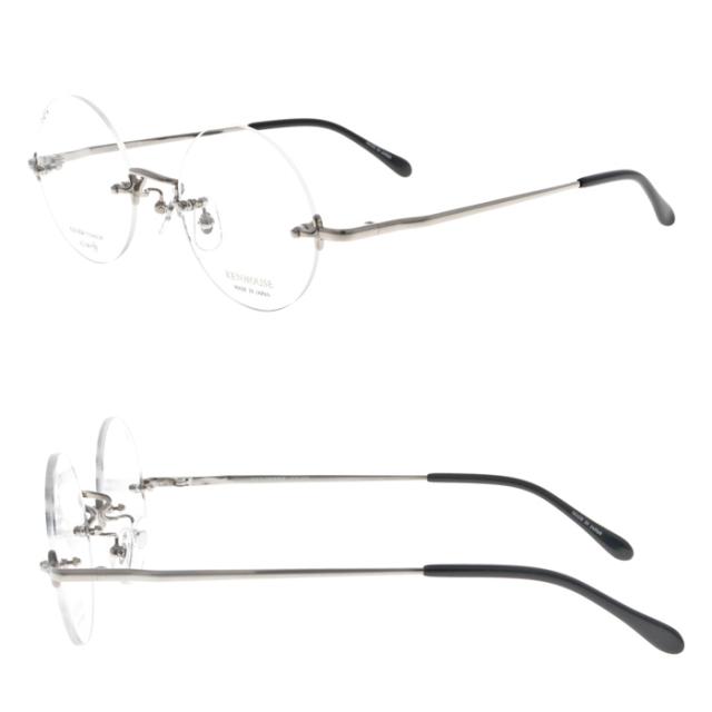 KENHOUSE ケンハウス メガネ KH-004 C-1/2/3/4 50mm TITANIUM 純チタン ラウンド 日本製 鯖江 ふちなし リムレス