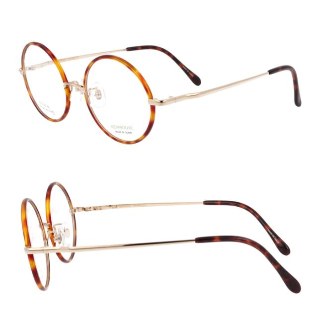 KENHOUSE ケンハウス メガネ KH-005 C-1/2/3 48mm / 52mm TITANIUM 純チタン ラウンド 日本製 鯖江