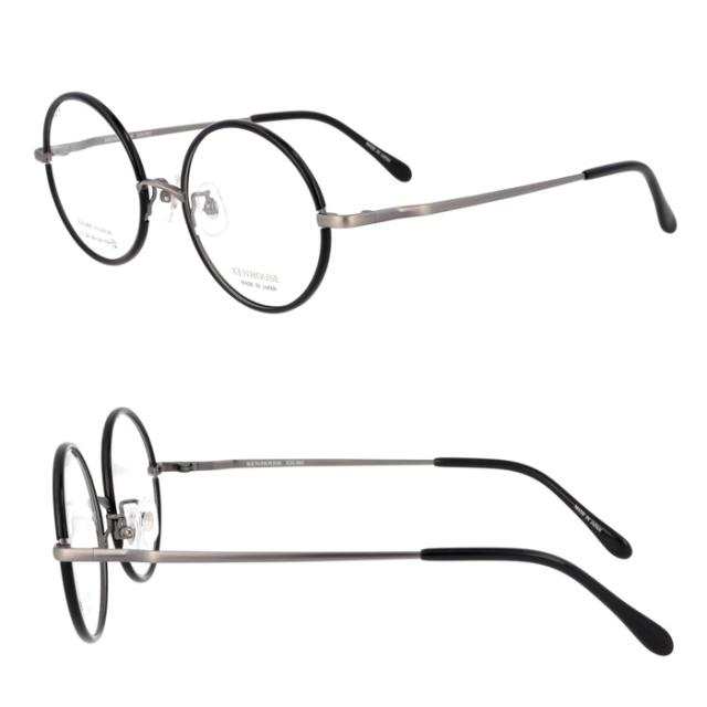 KENHOUSE ケンハウス メガネ KH-005 C-1/2/3 48mm / 52mm TITANIUM 純チタン ラウンド 日本製 鯖江