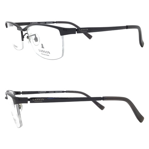 LANVIN COLLECTION ランバン コレクション メガネ VLC024J col.0B24/0530/0568/0579 55mm 日本製 チタン ハーフリム ナイロール 4color