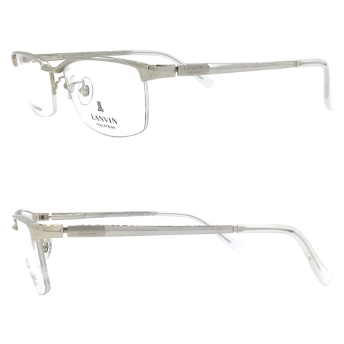 LANVIN COLLECTION ランバン コレクション メガネ VLC024J col.0B24/0530/0568/0579 55mm 日本製 チタン ハーフリム ナイロール 4color