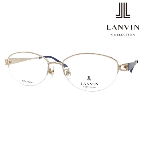 LANVIN COLLECTION ランバン コレクション メガネ VLC535J col.0A39 54mm 日本製 チタン ハーフリム