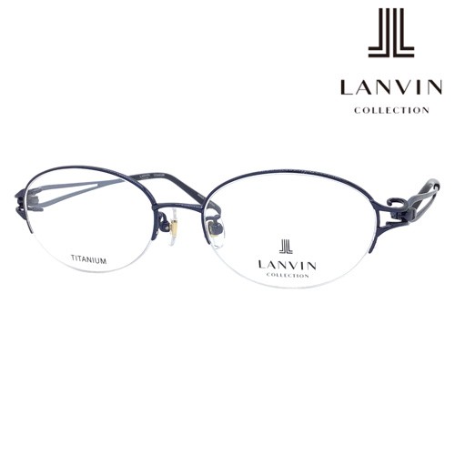 LANVIN COLLECTION ランバン コレクション メガネ VLC551J col.0R52 52mm 日本製 チタン ハーフリム