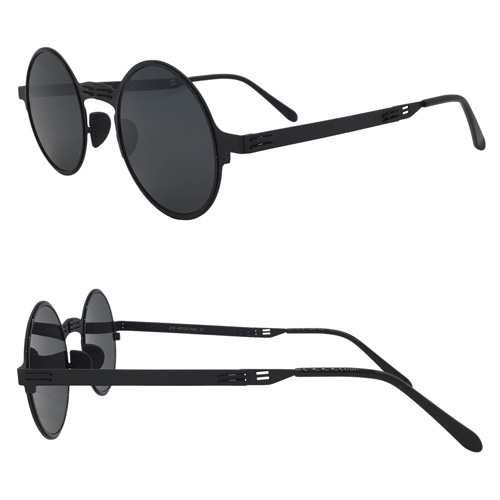 less than human レスザンヒューマン 折りたたみ式サングラス JFK col.01/02 48mm 紫外線 UVカット ラウンド  2color