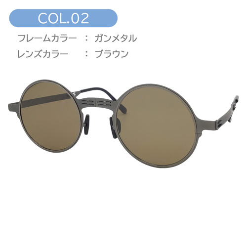 less than human レスザンヒューマン 折りたたみ式サングラス JFK col.01/02 48mm 紫外線 UVカット ラウンド  2color