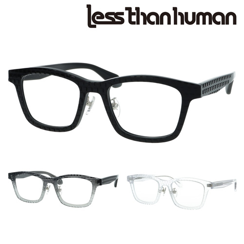 less than human レスザンヒューマン メガネ SAW col.89/810/5188 50mm 日本製 ブロック柄 3color
