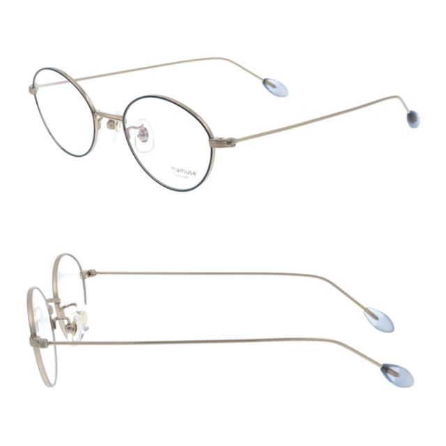 mamuse マミューズ メガネ m-8032 col.BLU/SKGR/ORBR/RBY 47mm 4color 日本製_2