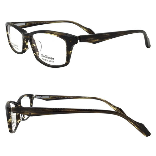 Neo Visage ネオヴィサージュ NV-001 col.1/2/3 53mm 日本製 度なし 伊達メガネ 度付き 遠近両用対応可能 3color