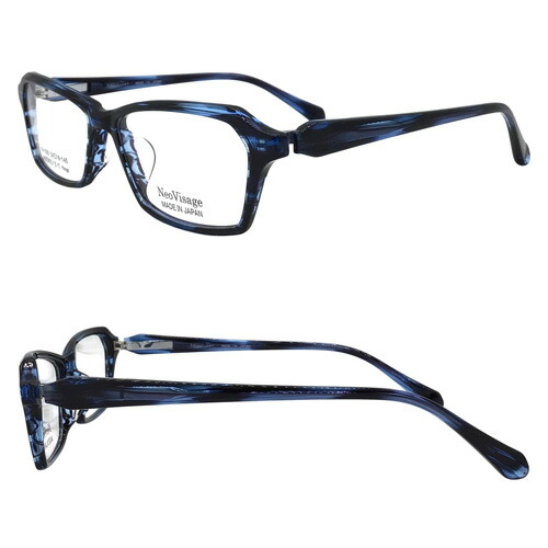 Neo Visage ネオヴィサージュ NV-002 col.1/2/4 54mm 日本製 度なし 伊達メガネ 度付き 遠近両用対応可能 3color