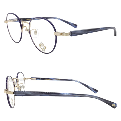 Orobianco オロビアンコ メガネ ORB-142 col.GNY/GOX 47mm 日本製 レンズセット 薄型非球面クリアレンズ 度付 度あり 度なし 伊達 2color_2