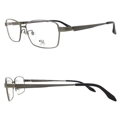 +M MA-JI プラスエム マージ メガネ PM-200 col.1/2/3 61mm 大きいサイズ ビッグサイズ ロングテンプル ワイド 紳士 マージマサトモ 3color