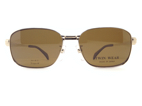 【TWINWEAR(ツインウェア)】【メガネ】【マグネット式サングラス】　TW-8002　col.1　56ｍｍ　日本