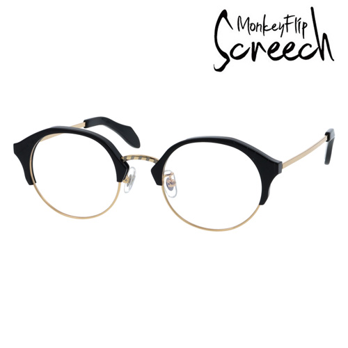 MonkeyFlip Screech モンキーフリップ スクリーチ メガネ WARN!NG col.2/5 47mm WARNING 2color