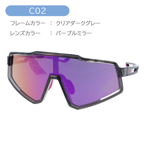 new balance ニューバランス サングラス NB08102 C01/02/03/05/07 141mm ミラー スポーツ 5color