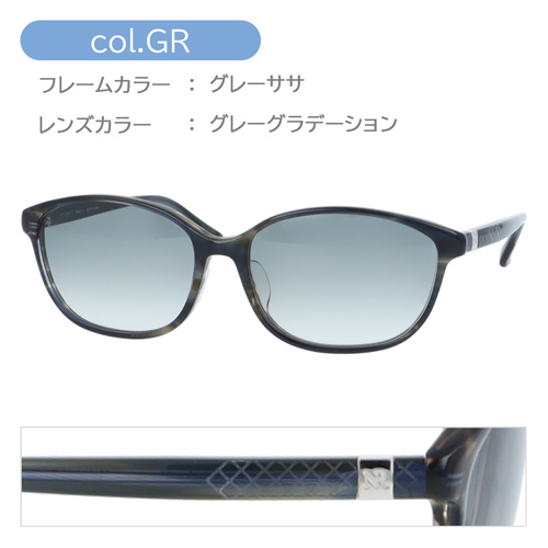 NINA RICCI ニナリッチ 黒眼鏡 NR27552 col.BR/GR/WI 56粍 日本製 紫外線 UVはね除ける 3color