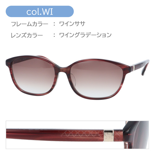 NINA RICCI ニナリッチ 黒眼鏡 NR27552 col.BR/GR/WI 56粍 日本製 紫外線 UVはね除ける 3color