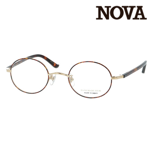 NOVA ノバ メガネ H-3117 C-2/5/7/8 45mm 日本製 HAND MADE ITEM 4color