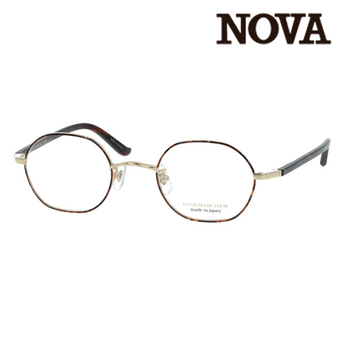 NOVA ノバ メガネ H-3119 C-2/5/8 45mm 日本製 HAND MADE ITEM 3color
