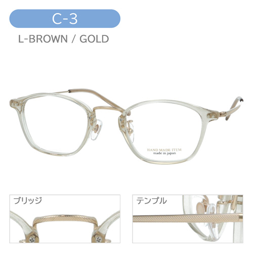 NOVA ノバ メガネ H-5038 C-1/3/4 48mm 日本製 HAND MADE ITEM 4color