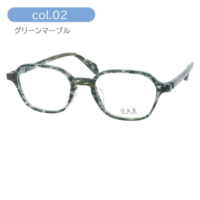 O&X NEW YORK オーアンドエックス メガネ OP-J66 col.02/03/04/05 48mm 日本製 鯖江 4color