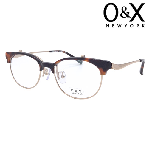 【新品未使用】O&X NEW YORK オーアンドエックス メガネ 度なし O&X NEW YORK オーアンドエックス 跳ね上げメガネ 単式 OT-8072J col