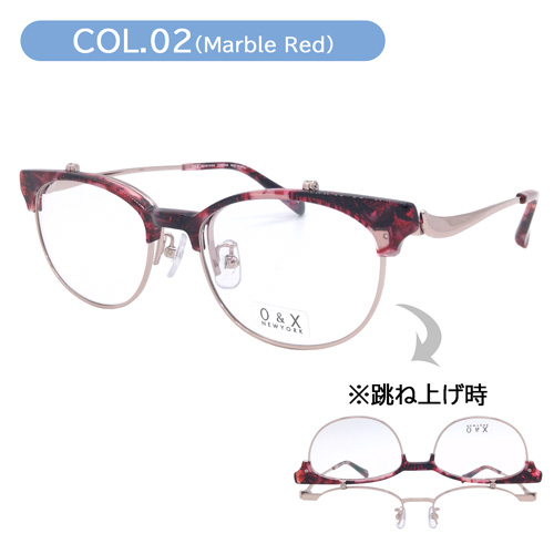 O&X NEW YORK オーアンドエックス 跳ね上げメガネ 単式 OT-8072J col.01/02/03/05 52mm 日本製 鯖江 4color